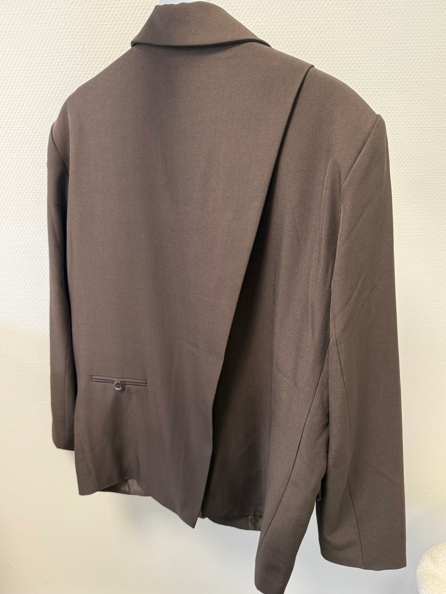 Brown oversized blazer with canvas and split
