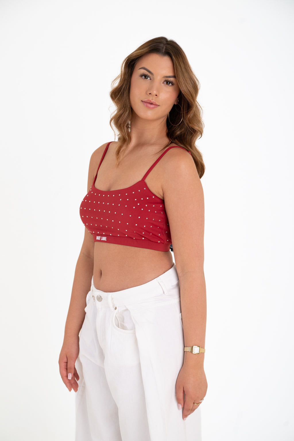 Core Top Bordeaux | Rhinestones