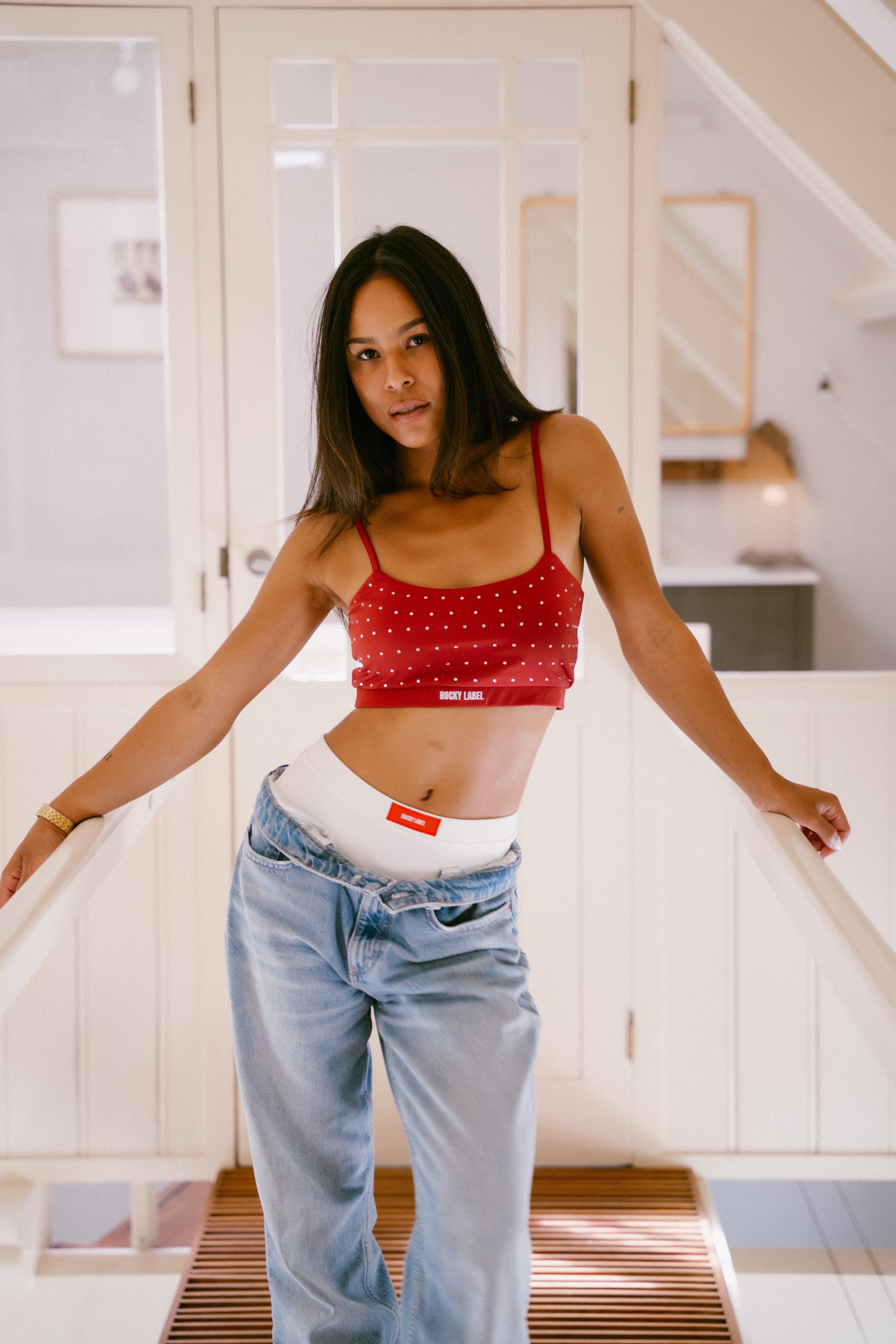 Core Top Bordeaux | Rhinestones
