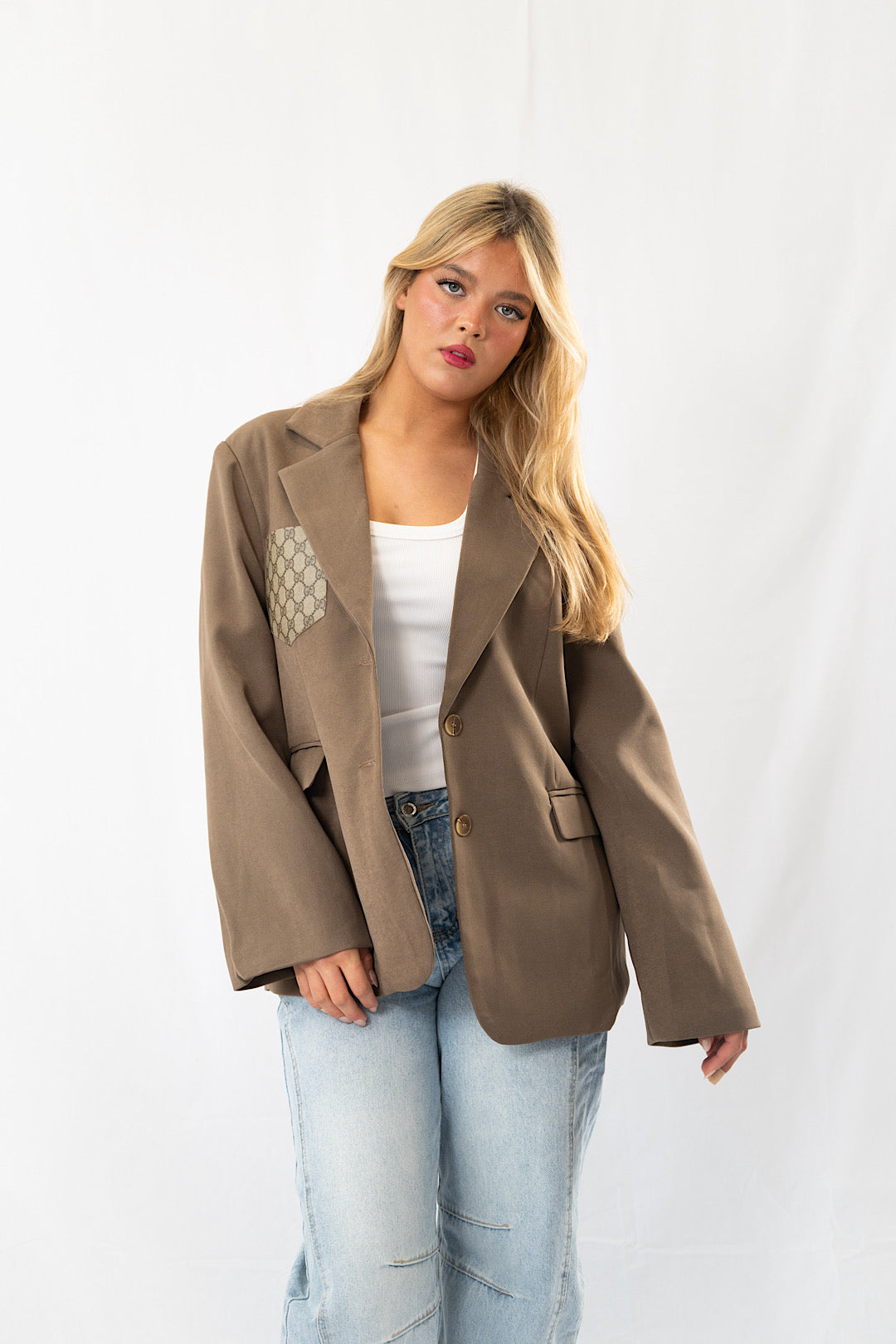Taupe signature blazer
