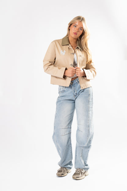 Beige signature jacket Yankees