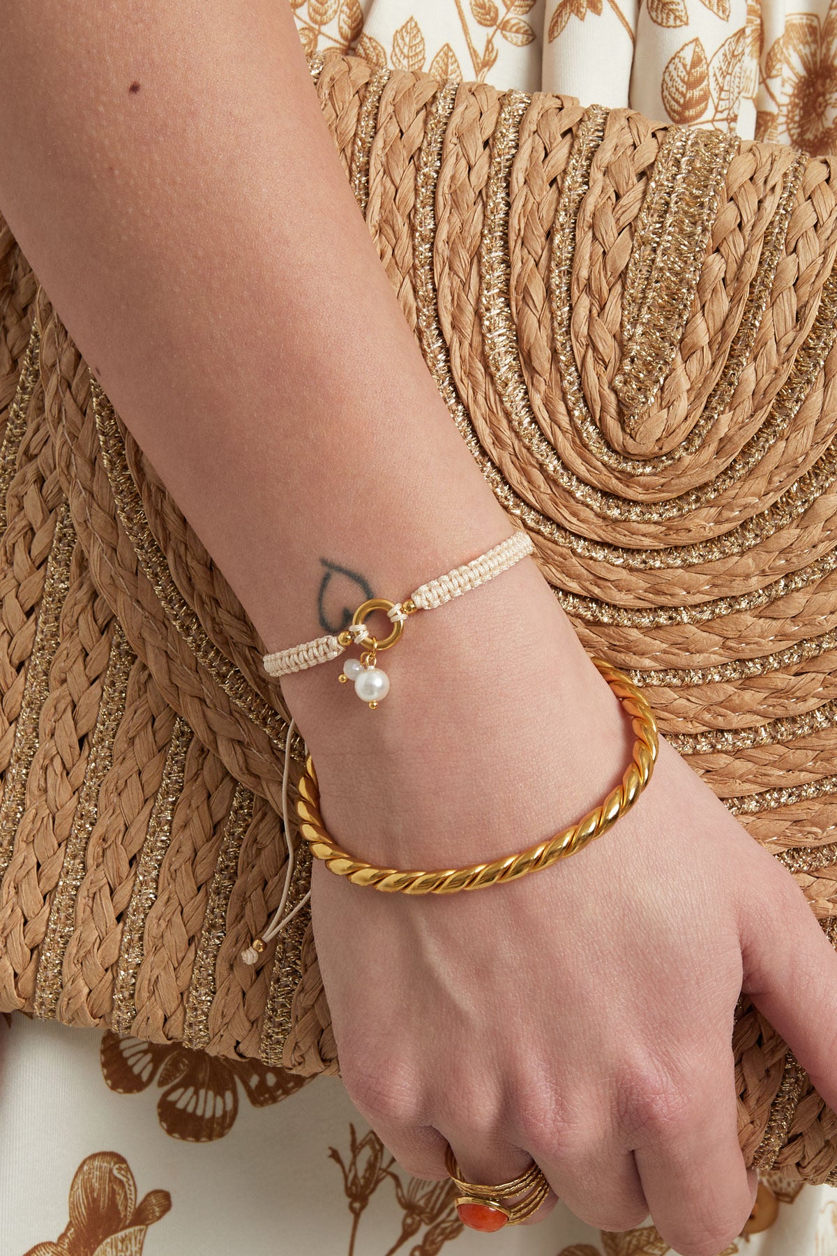 Fee armband roze goud