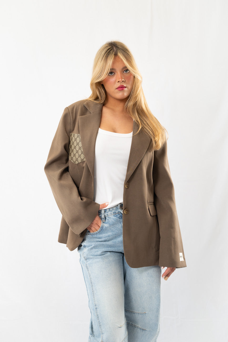 Taupe signature blazer