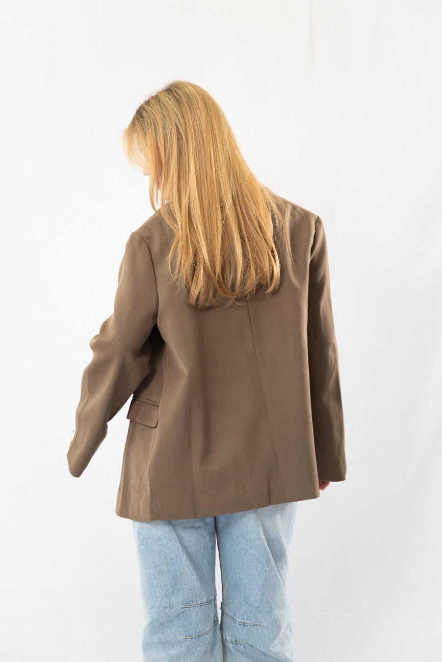 Taupe signature blazer