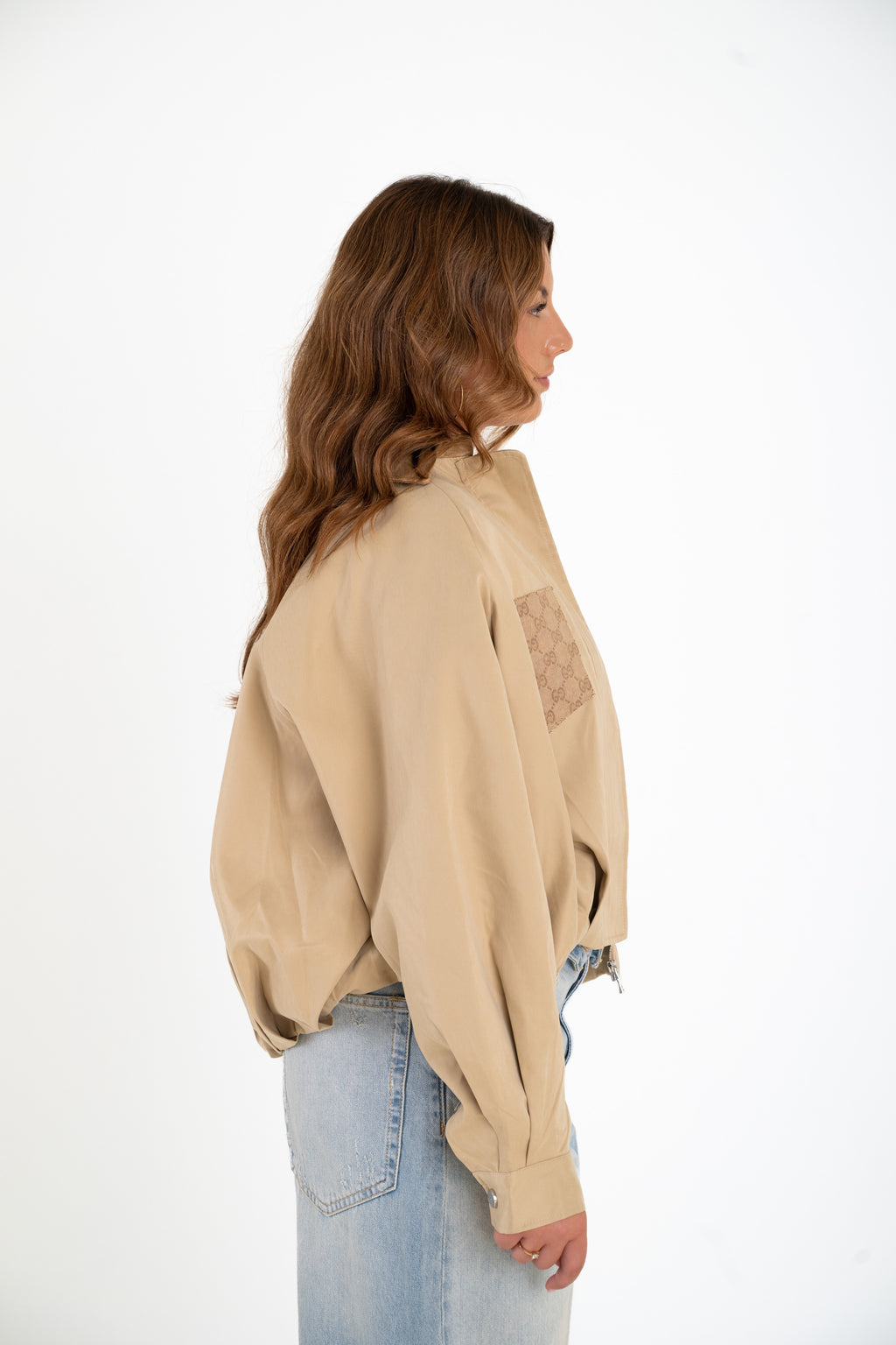 Beige signature jacket