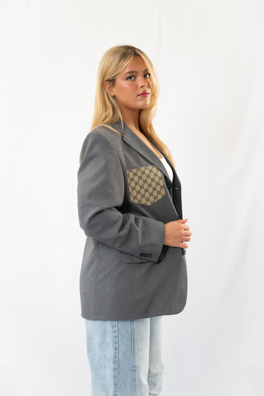 Mid Grey Vintage Oversized Blazer · M-L