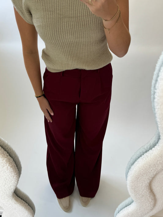 Holly pantalon bordeaux