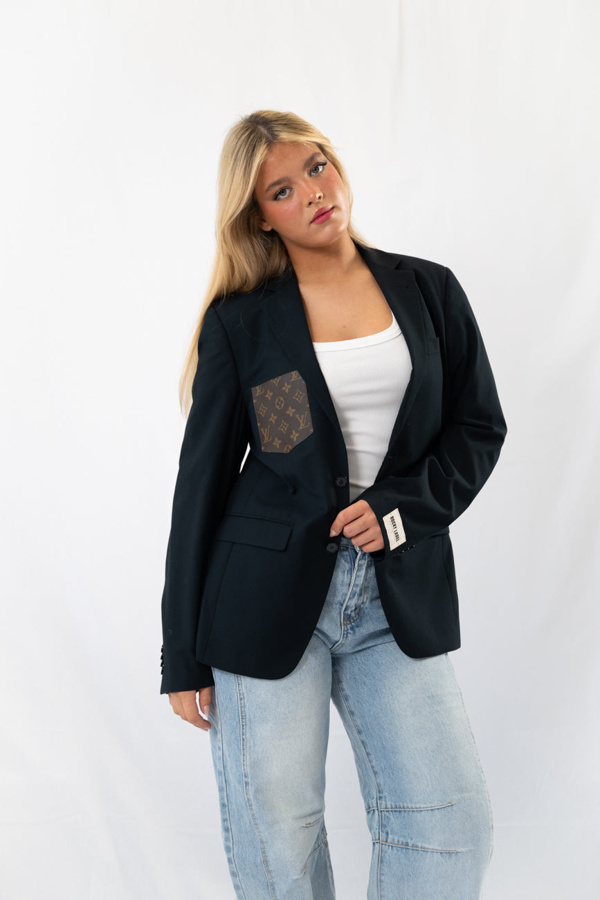 Dark Toned Vintage Oversized Blazer · M