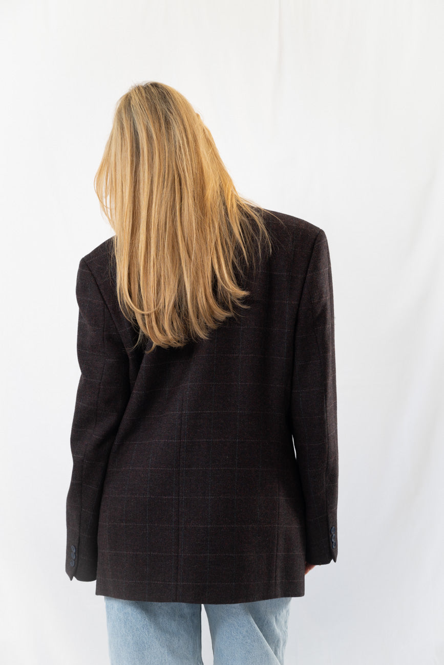 Bordeaux Vintage Oversized Blazer · XL