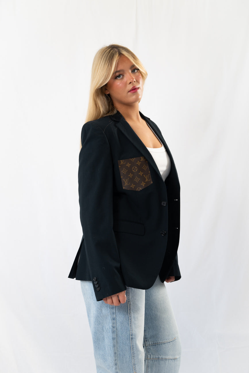 Dark Toned Vintage Oversized Blazer · M