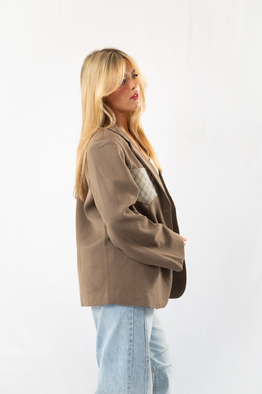 Taupe signature blazer
