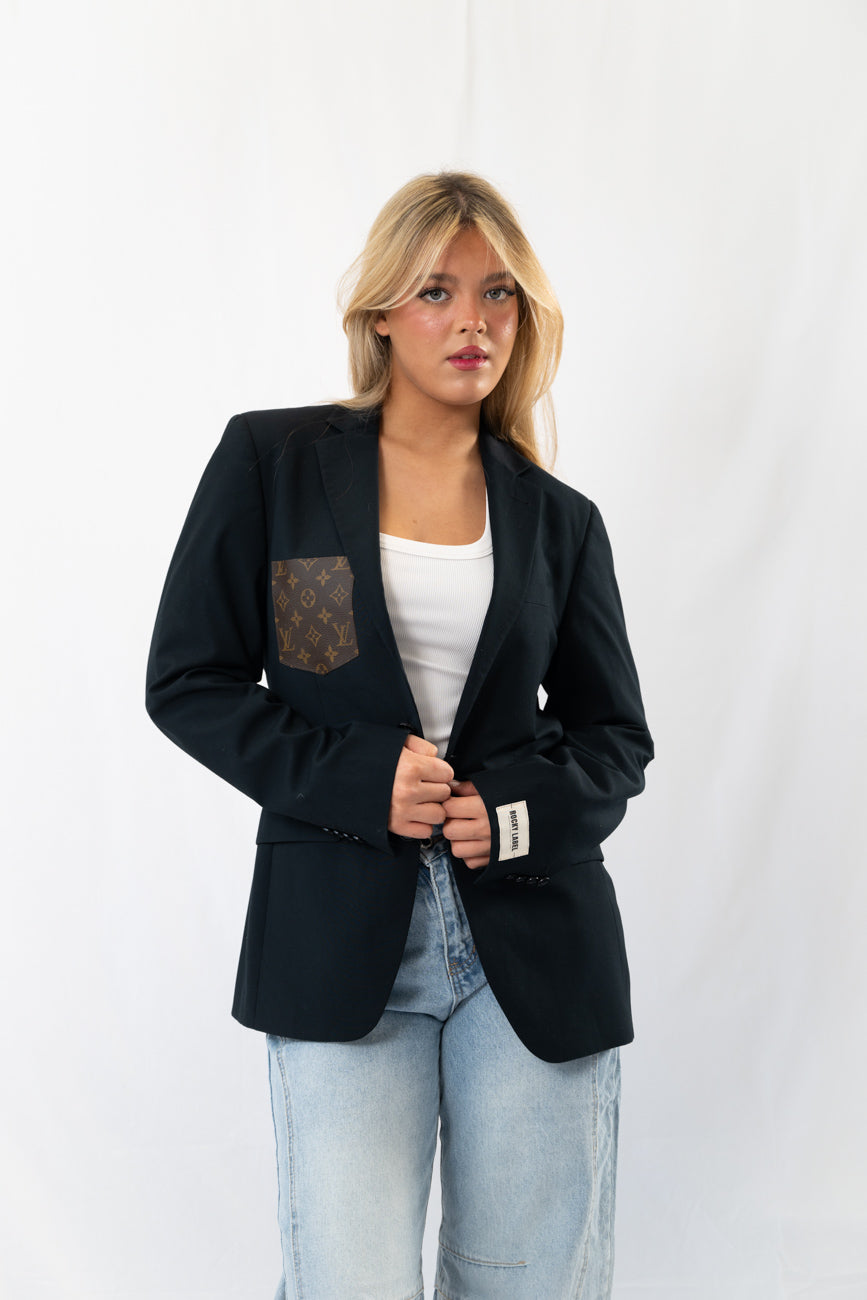 Dark Toned Vintage Oversized Blazer · M