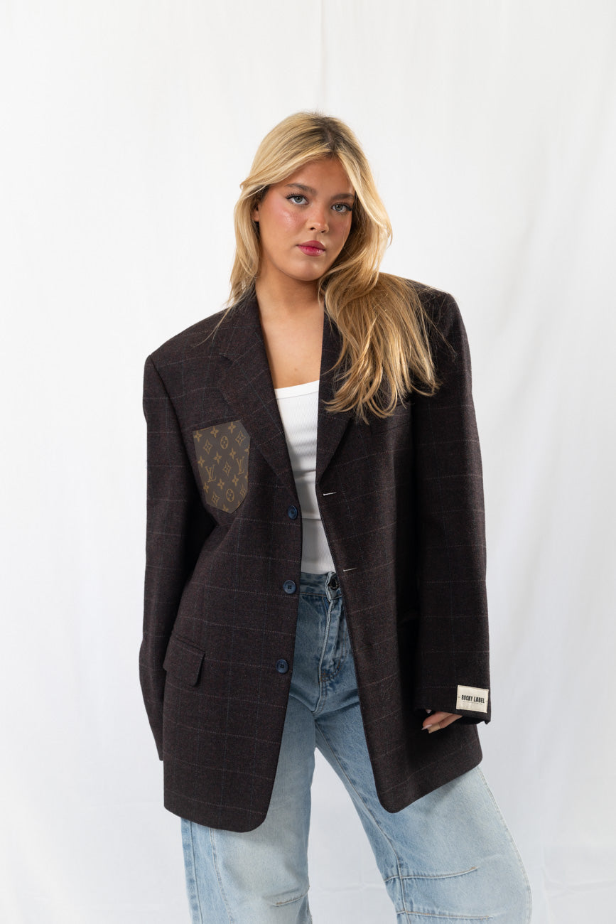 Bordeaux Vintage Oversized Blazer · XL