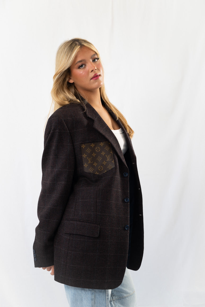 Bordeaux Vintage Oversized Blazer · XL
