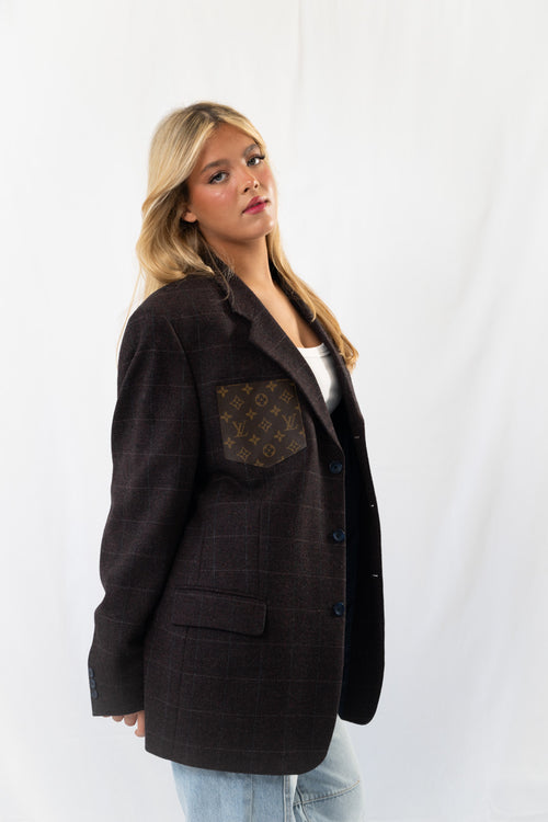 Bordeaux Vintage Oversized Blazer · XL