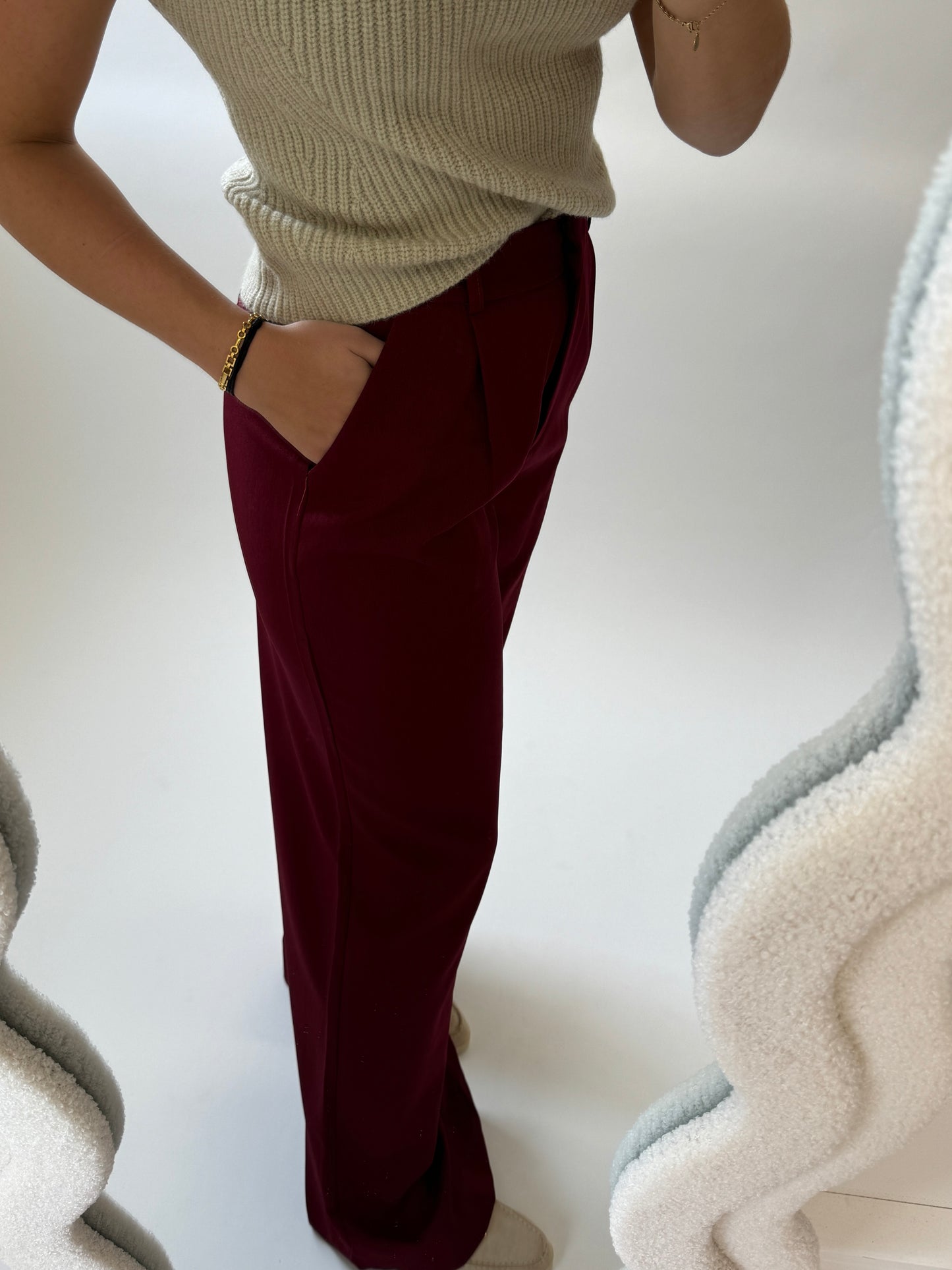 Holly pantalon bordeaux