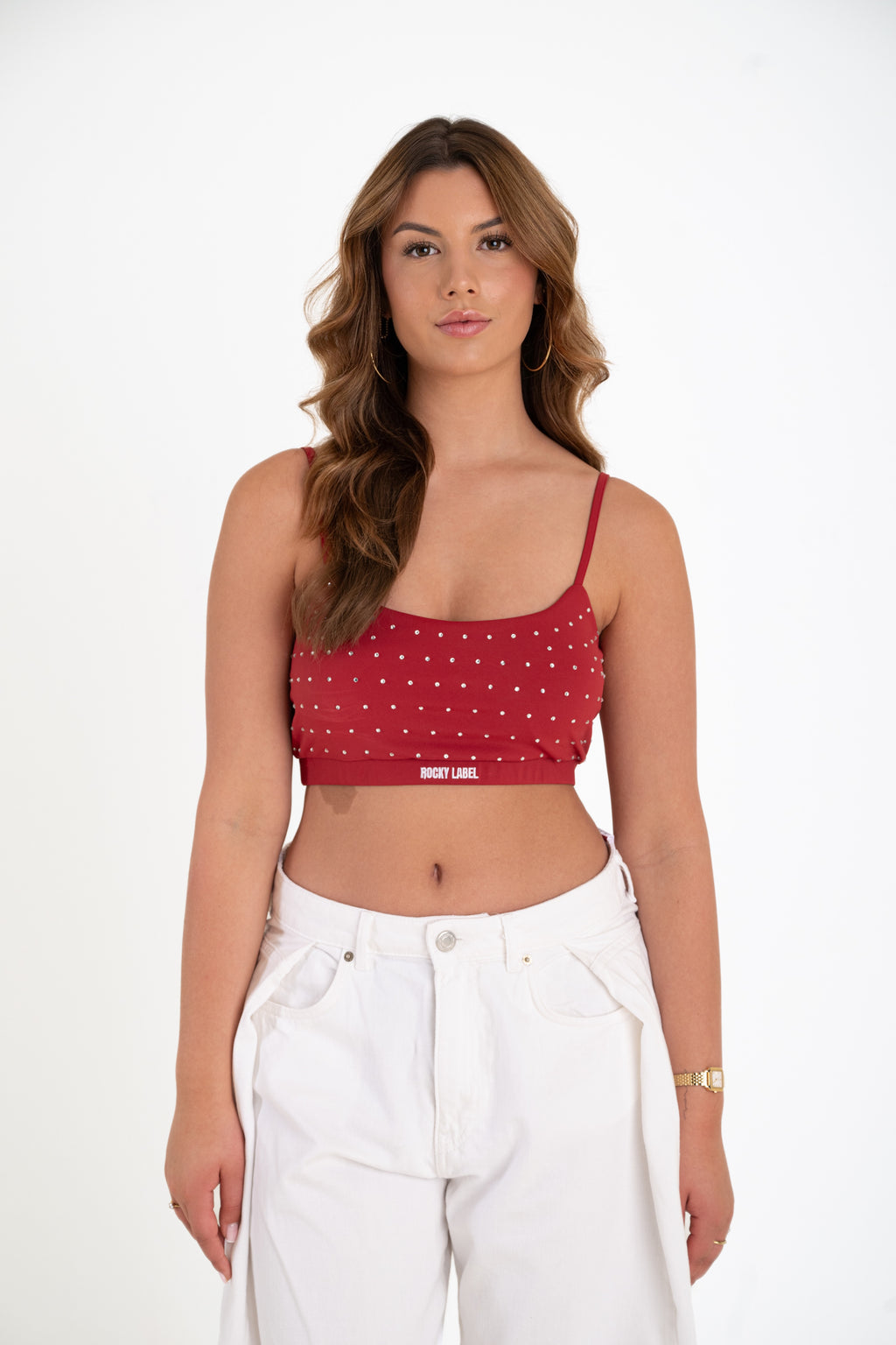 Core Top Bordeaux | Rhinestones