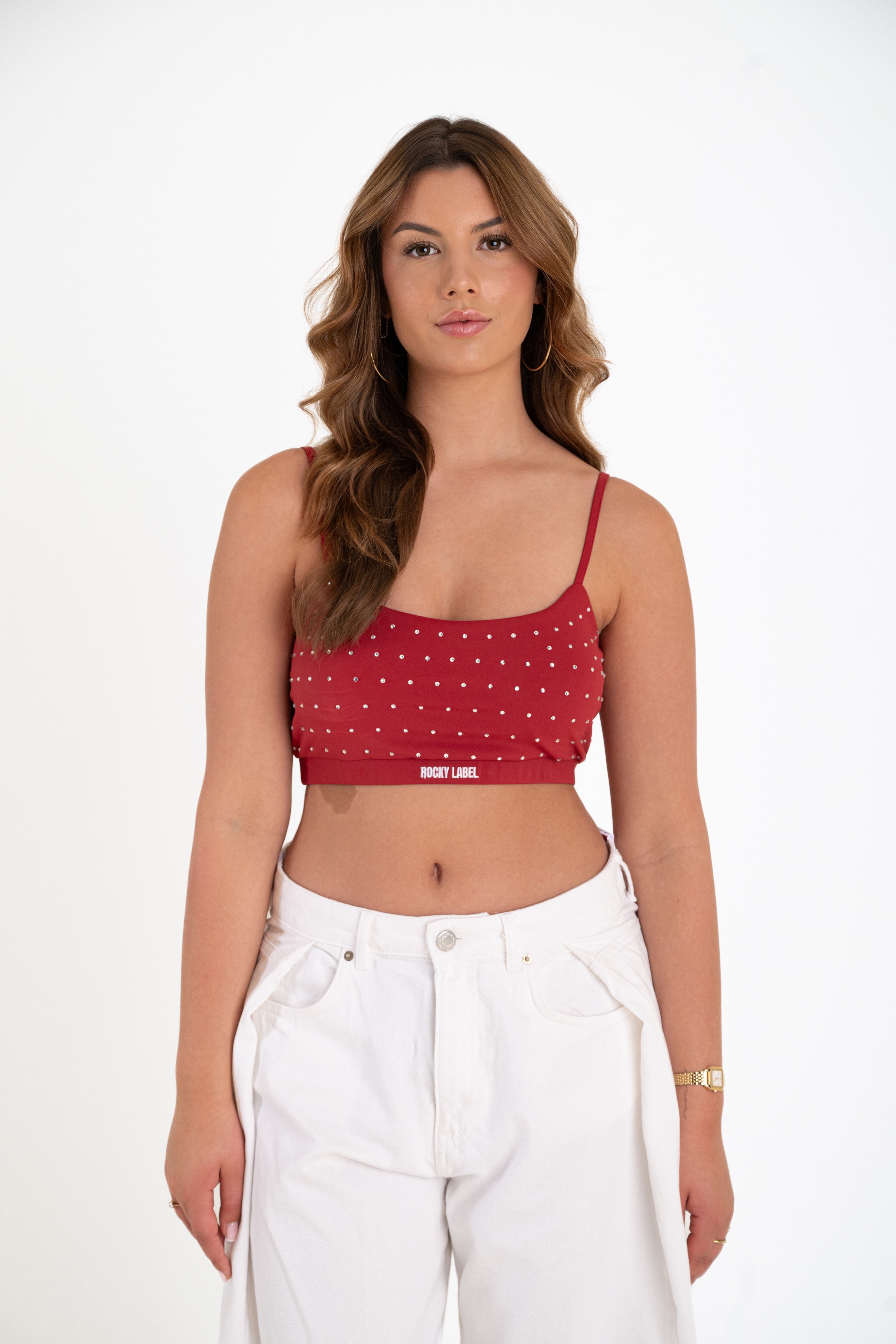 Core Top Bordeaux | Rhinestones