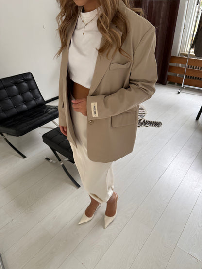Oversized blazer with canvas