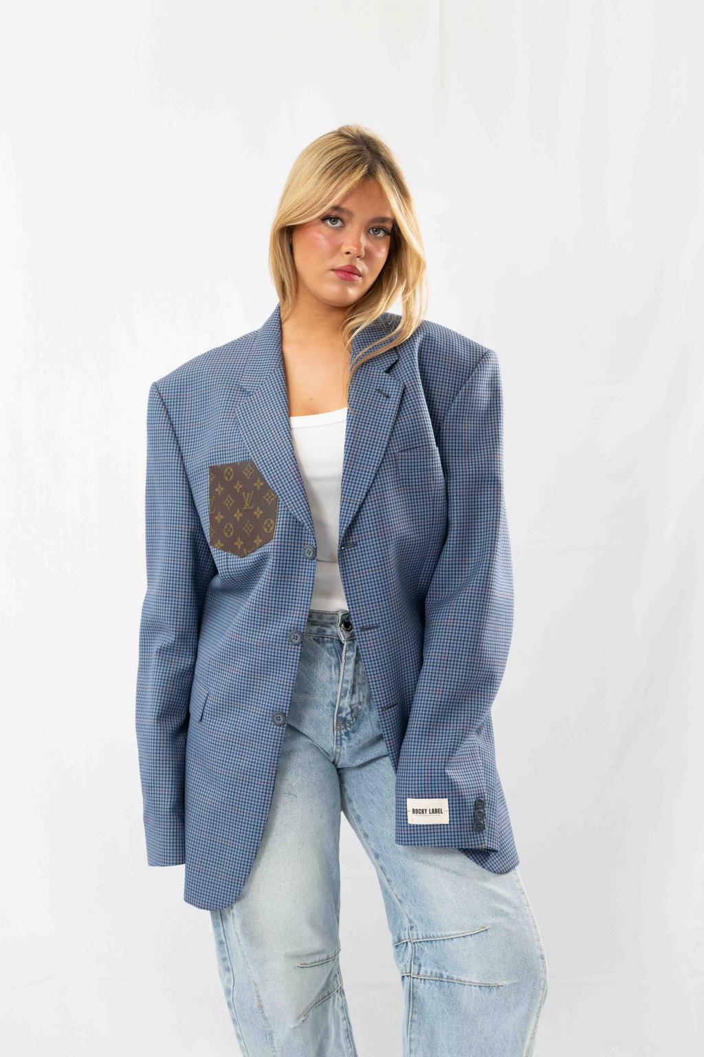 Blue Vintage Designer Oversized Blazer · XXL