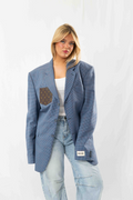 Blue Vintage Designer Oversized Blazer · XXL