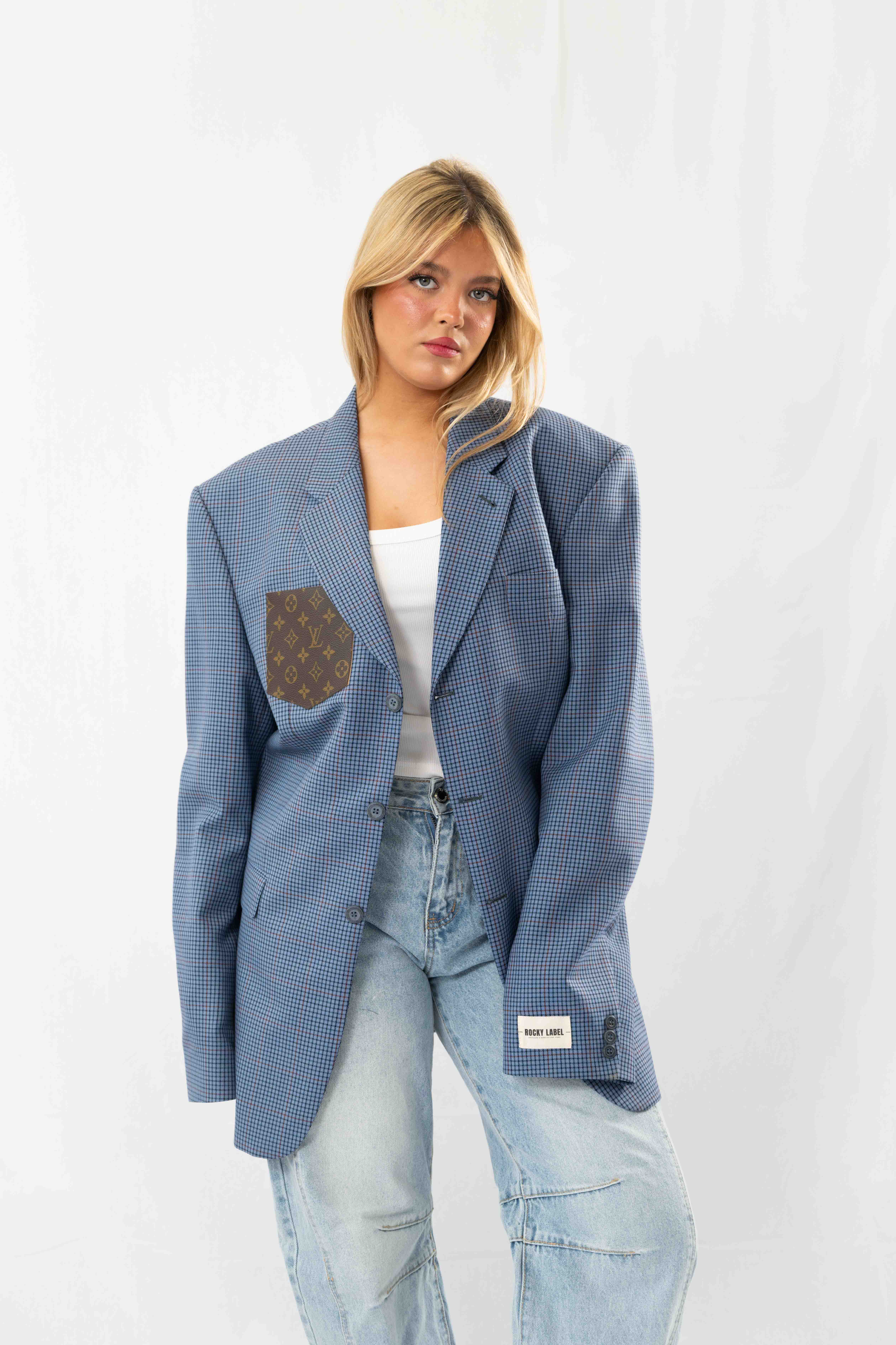 Blue Vintage Designer Oversized Blazer · XXL
