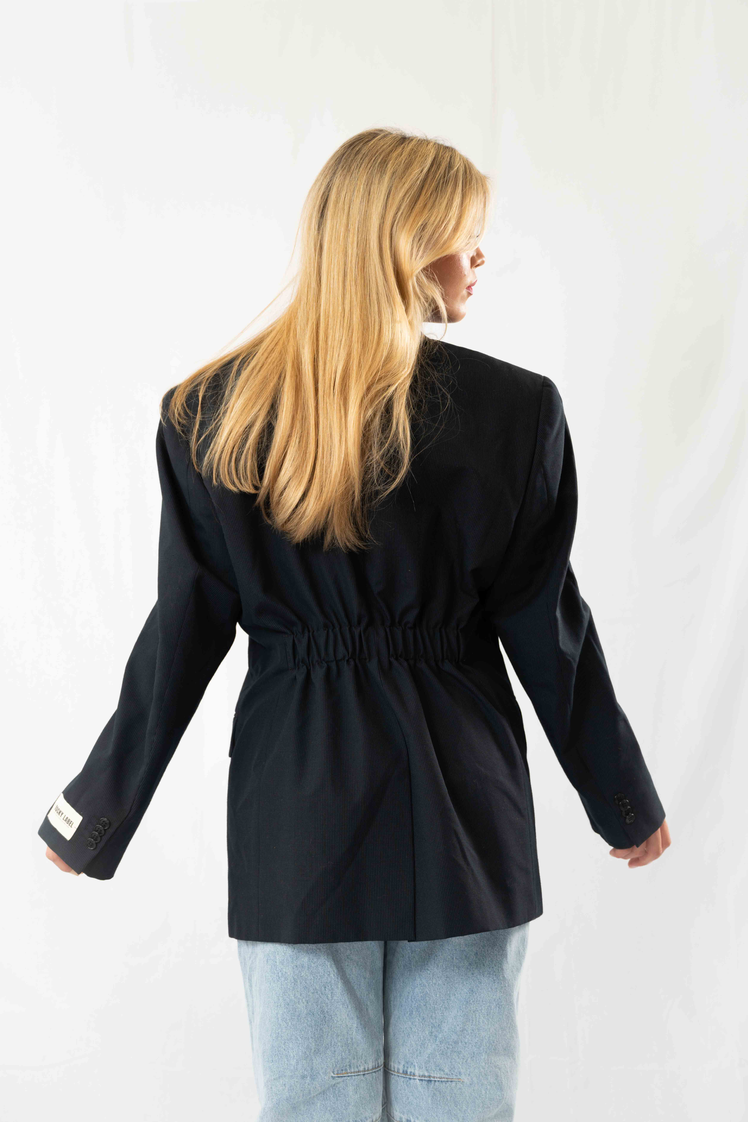 Black Vintage Designer Oversized Blazer · L