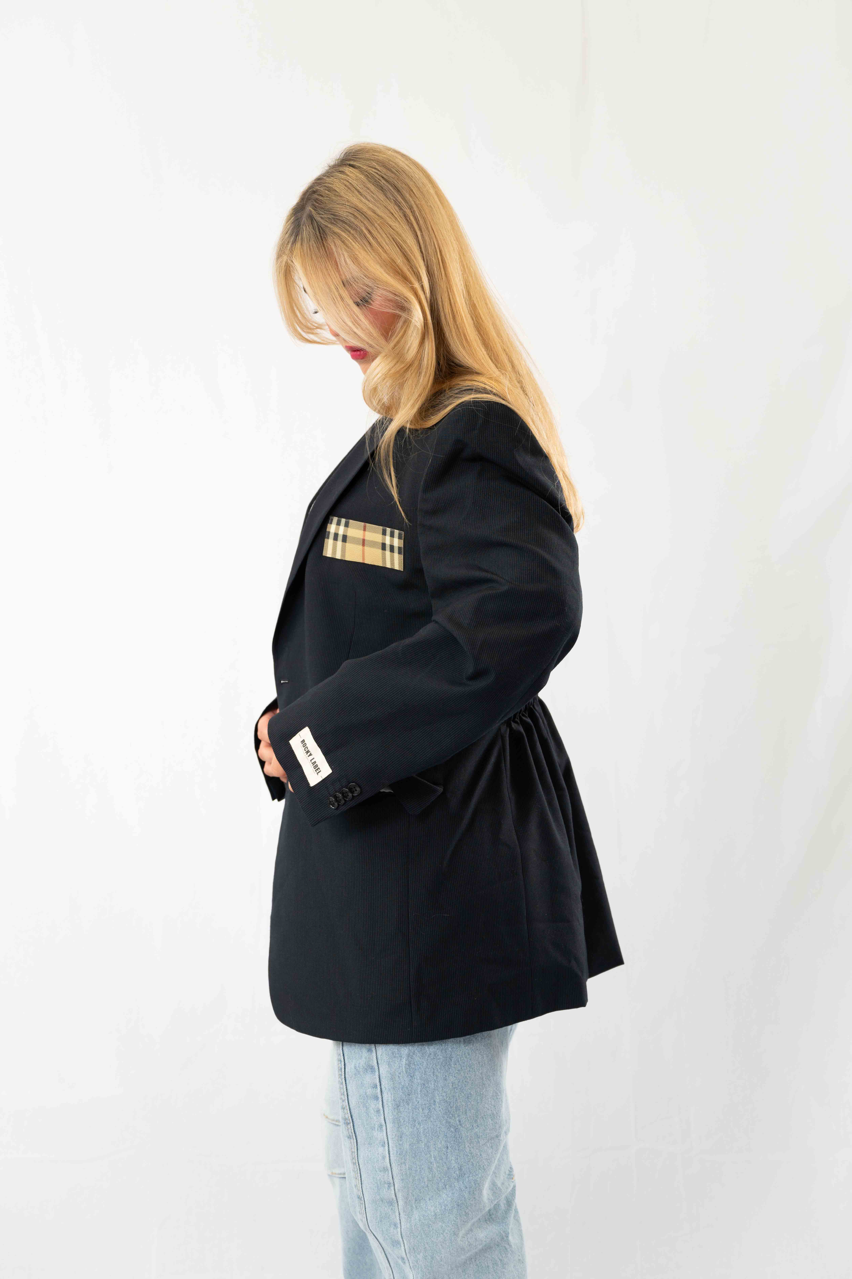 Black Vintage Designer Oversized Blazer · L
