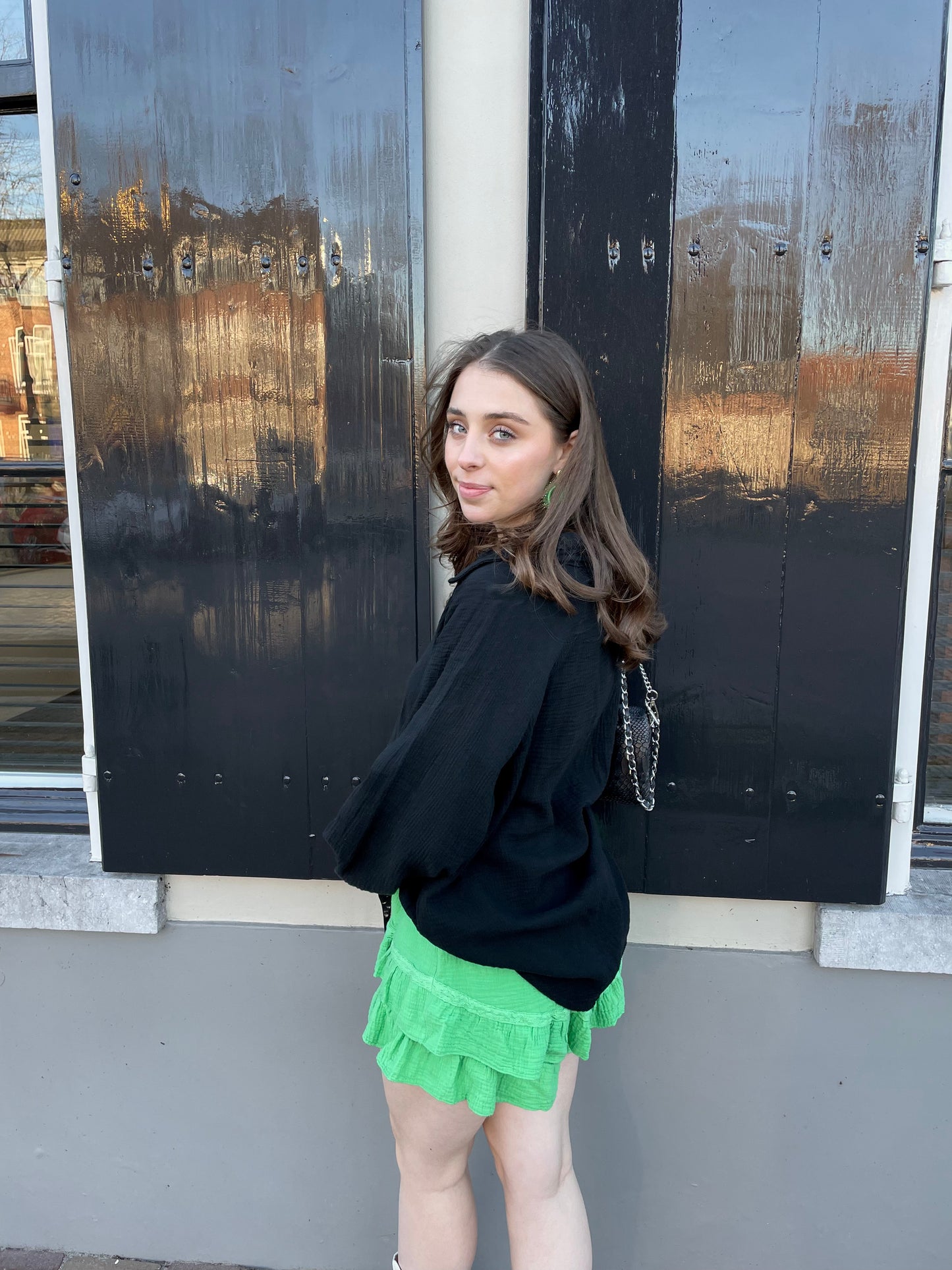 Lucy ruffle skort groen