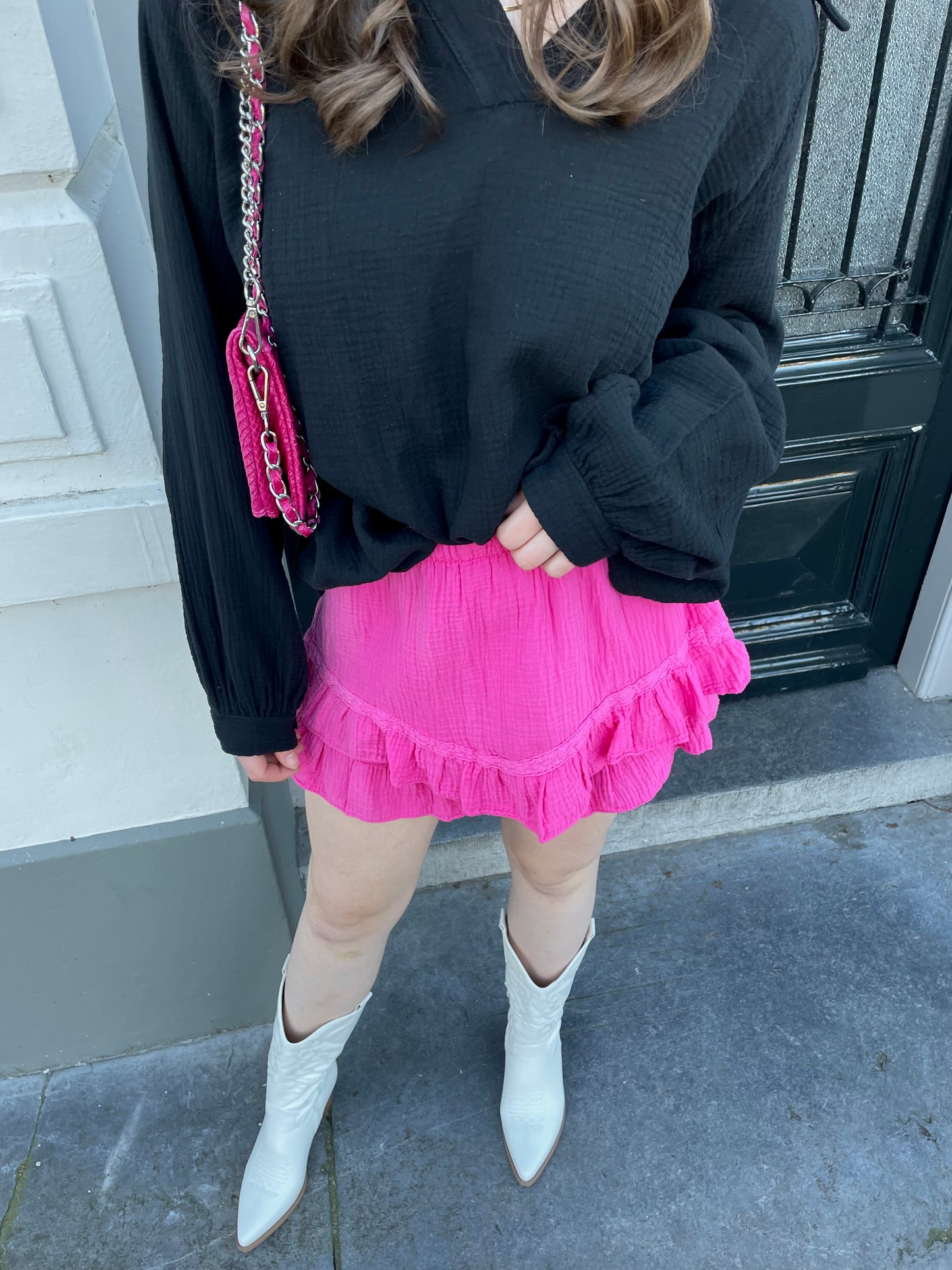 Lucy ruffle skort roze