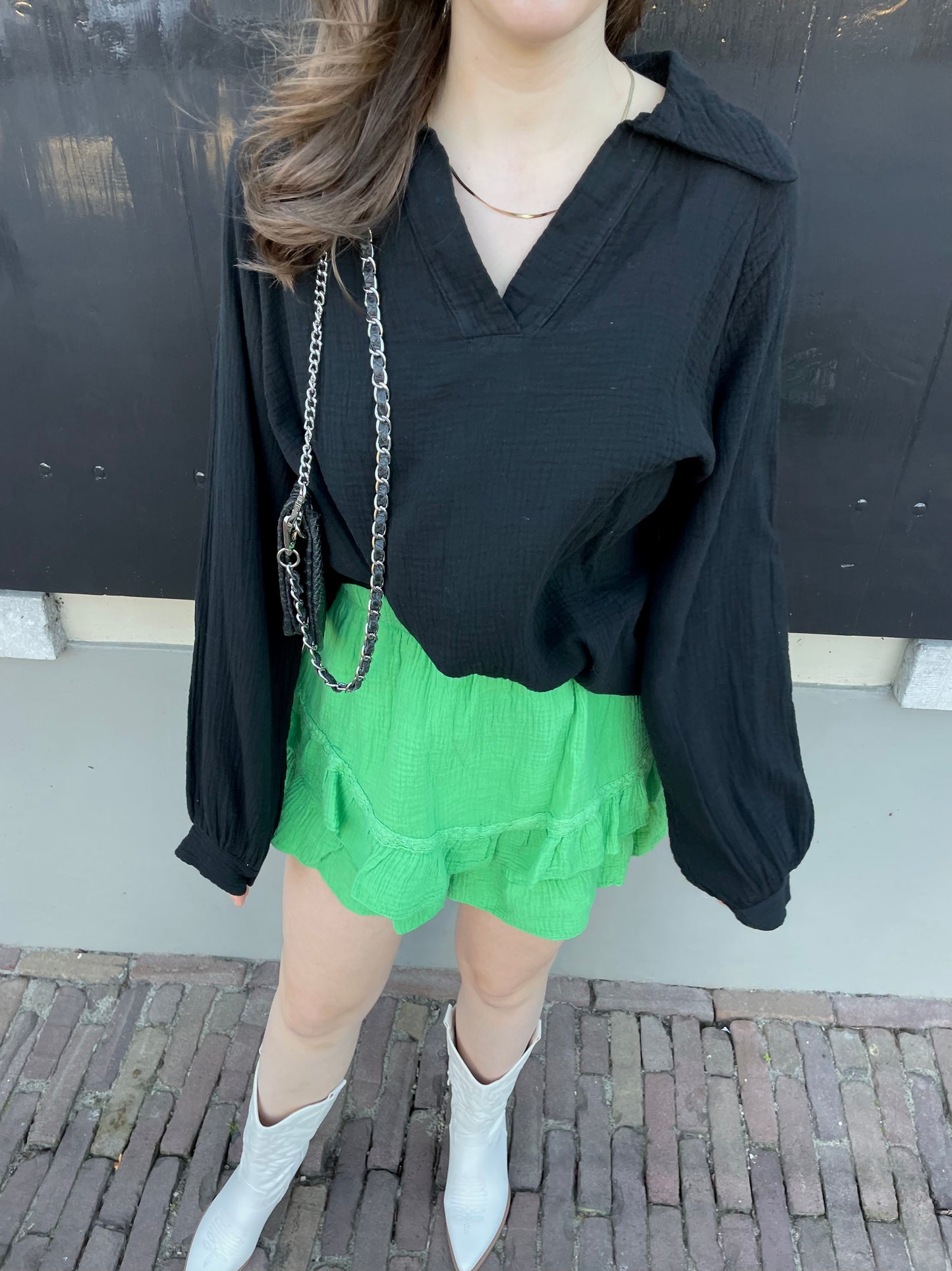 Lucy ruffle skort groen